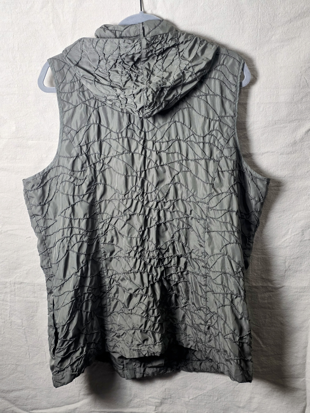 Chico's Hooded Sleeveless Vest in Olive Green - Picture 2 of 4